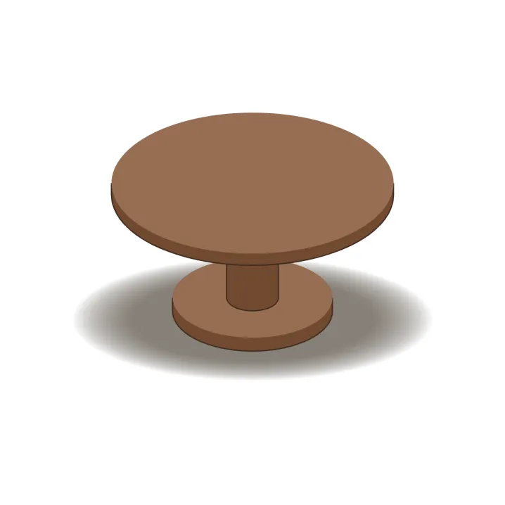 Round pedestal table
